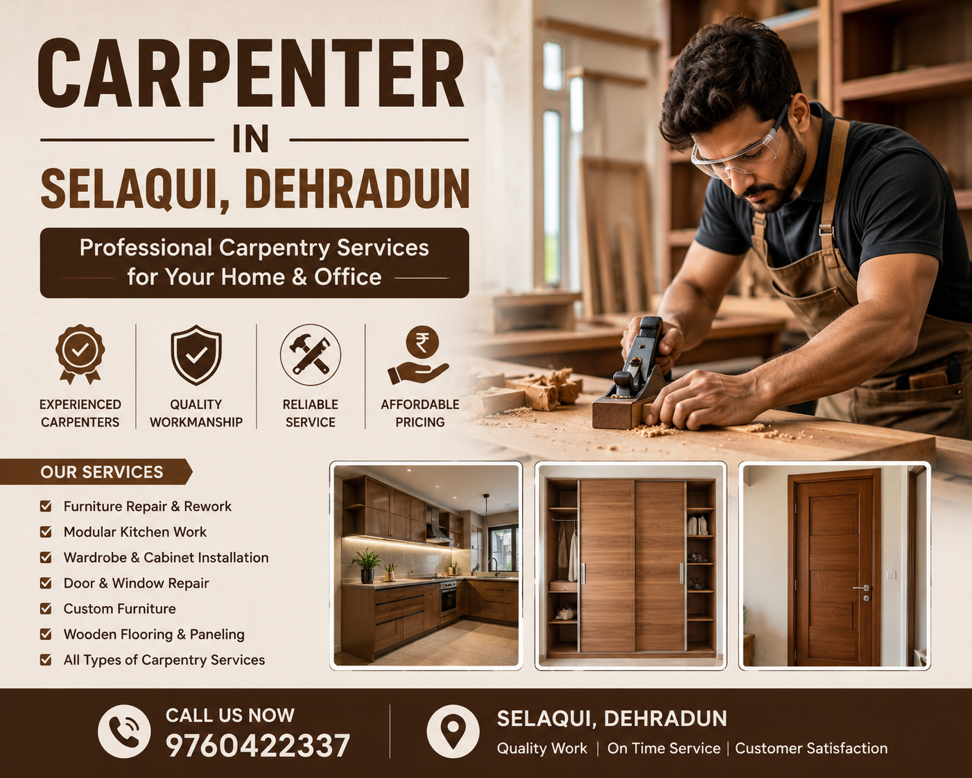 Carpenter in Selaqui, Dehradun | Call - 9760422337
